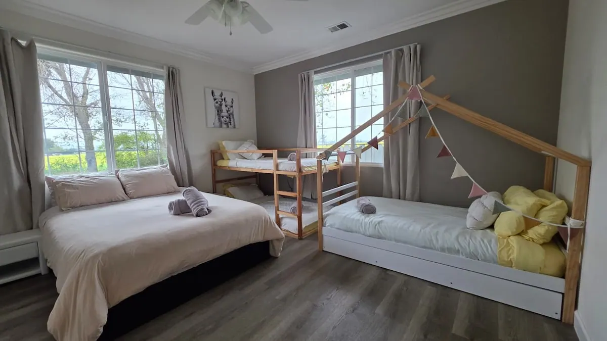 Family bedroom with bunk beds